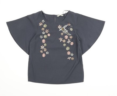 Basic-Bluse Damen UK Größe 8 George Grau