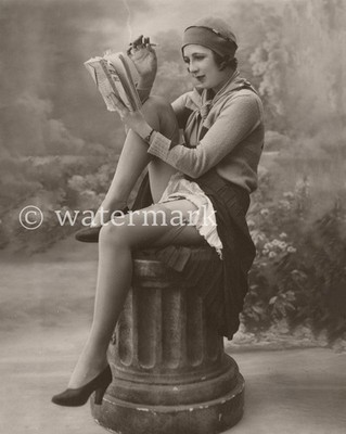 Vintage 1920s Flapper Girl Glamour   Sexy Pin-Up Style 8x10 Photo - Jazz Age