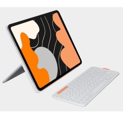 Logitech Flip Folio, Tastatur für iPad Pro, iPad Air 13 Zoll, Grafit - QWERTY