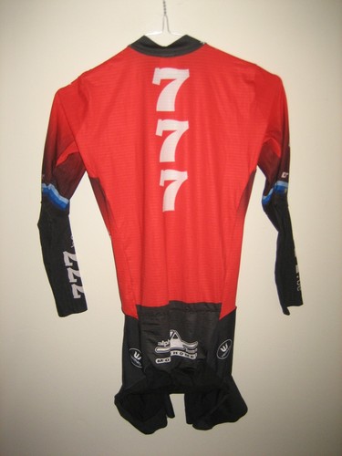 777 Cyclocross Reds WORN by Annemarie WORST jersey EU champion suit cycling XS - Imagen 3 de 6