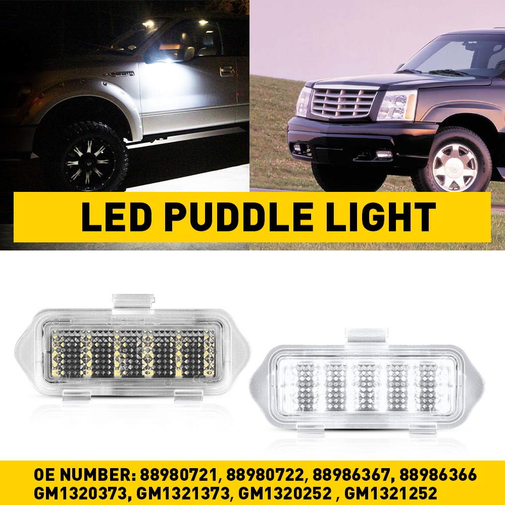 LED Side Mirror Puddle Lights For 2003 2005 2004 -2006 Escalade