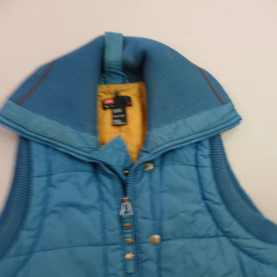 Diesel Vest Womens Small Sleeveless Full Zip Outdoors Lightweight Blue Pockets - Image 2 of 4