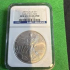 2007 American Silver Eagle $1 Early Release Early Releases 🦅 .999 Fine Silver