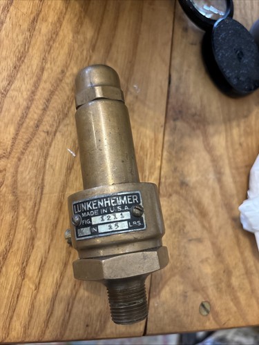 Vintage Lunkenheimer PRR, Train Tractor Steam Safety Valve, 3/8” 15 Lbs. Psi