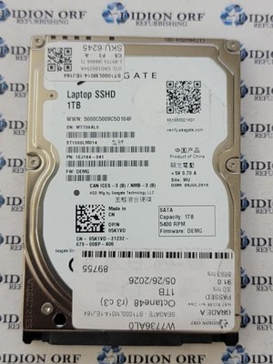 SEAGATE 1TB 2.5'' SATA HDD 5400 RPM ST1000LM014-1EJ164, GRADE A, SKU 6245