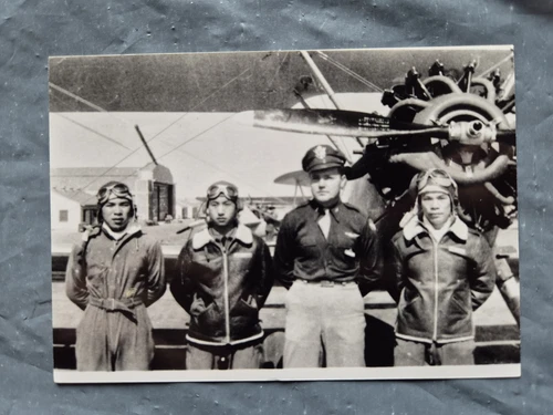 Chinese Nationalist Air Force pilots and crew WW2 Photograph