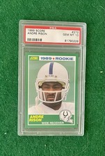 1989 Score #272 Andre Rison rookie card. PSA Graded GEM MINT 10. rookie card picture