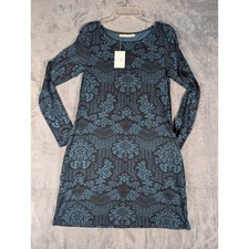 Peruvian Connection Katazome Orla Dress Deep Teal Pima Cotton Womens S 8 NWT