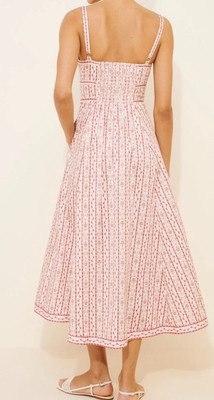 HILL HOUSE HOME NWT The Margot Dress Emma Kat Stripe Pink Multi