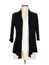 AB Studio Women Black Cardigan L