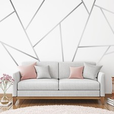 24 Pcs Silver Wall Decals Peel and Stick 70.8 x 1.2 Inch Silver Tape for Wall...