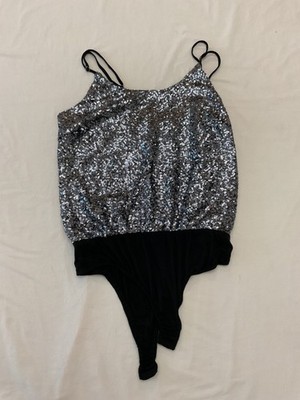 Xtaren Women's Bodysuit in black with flakes size M polyester 