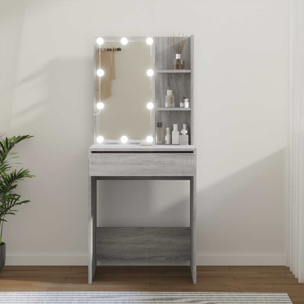 Toeletta con Luci a LED Tavolo da Trucco 60x40x140 cm Colori Diversi vidaXL foto 5