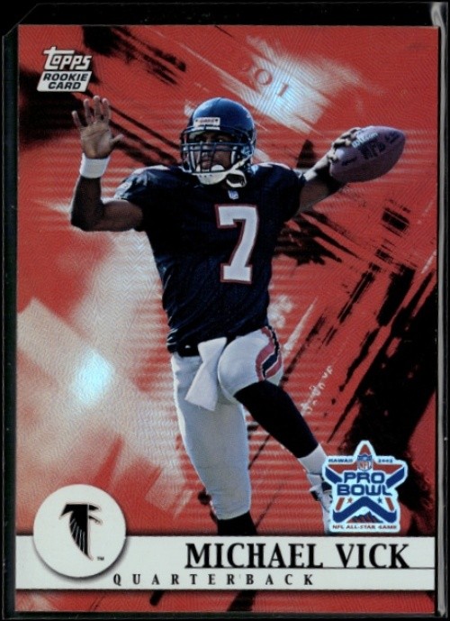 2001 TOPPS PRO BOWL CARD SHOW #18 MICHAEL VICK RC FALCONS