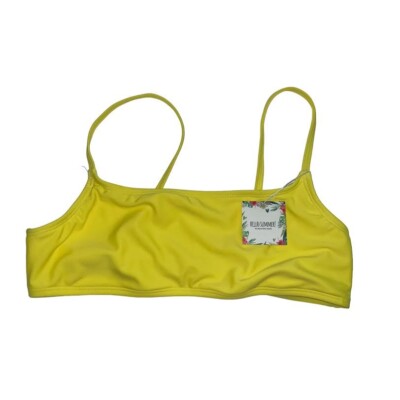 Summer Mae Swimwear Bikini Top Yellow Size Small NWT