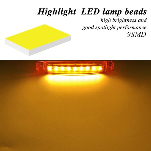 20x LED Side Marker Amber Red Lights Clearance Light Truck Trailer RV Waterproof - Foto 3 di 11