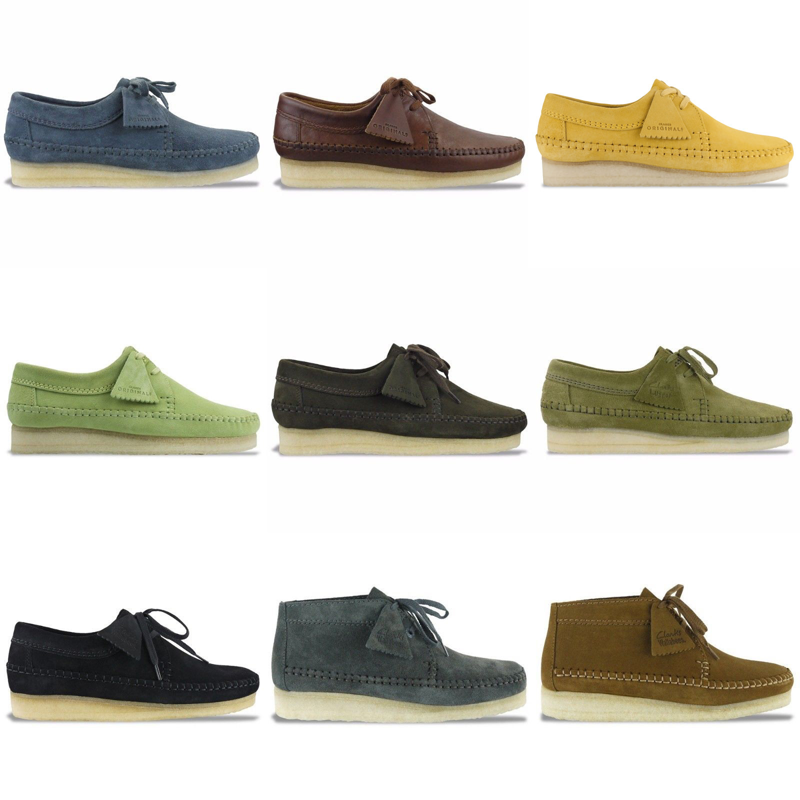 CLARKS ORIGINALS WEAVER BOOT & SHOE - BLACK, COLA, CHARCOAL, BROWN, YELLOW- BNIB CLARKS ORIGINALS WEAVER BOOT & SHOE - BLACK, COLA, CHARCOAL, BROWN, YELLOW- BNIB