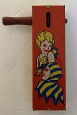 Kirchhof Life Of The Party Tin Litho Wood Handle Noisemaker Toy