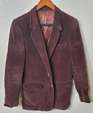 Jaguar Mens Brown Corduroy Two Button Blazer Sports Coat Jacket Vintage 40R