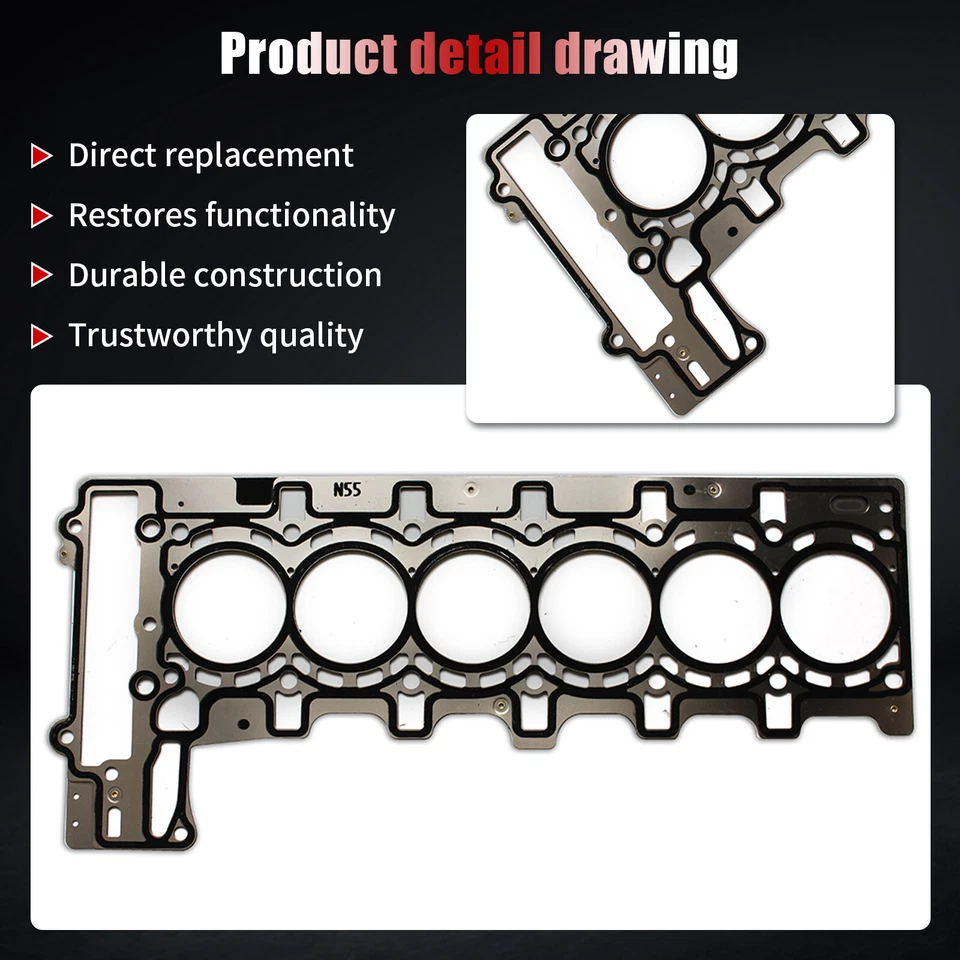 11127599212 OE Elring 气缸盖垫圈适用于宝马 535i 640i 740i X3 X5 — 第 2/4 张图片