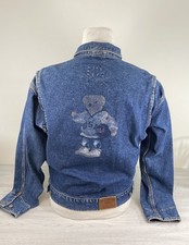 Vintage Polo Dungarees Ralph Lauren Bear Denim Jacket Women’s Size Large