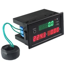 AC 80-300v LCD Digital 100A Volt Power Kwh Amp Panel Meter Voltmeter Ammeter New