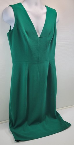 QQ) Dress the Population Woman Green V-Neck Sleeveless Sheath Dress XXL - Picture 2 of 10