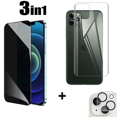 Privacy Panzerfolie Kamera Display hinten Schutzglas für iPhone 14 Plus Pro Max