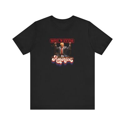Most Wanted By America Trump Patriotic F.J.B Unisex Jersey Short Sleeve Tee