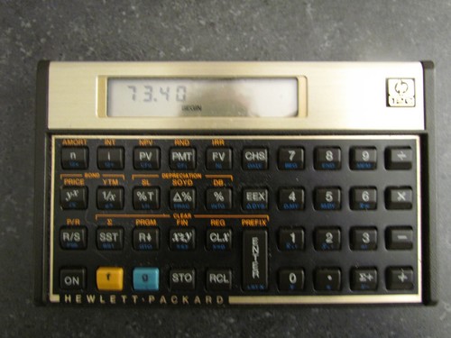 Calcolatrice finanziaria Hewlett Packard 12C TESTATA FUNZIONANTE con cover - Foto 1 di 3