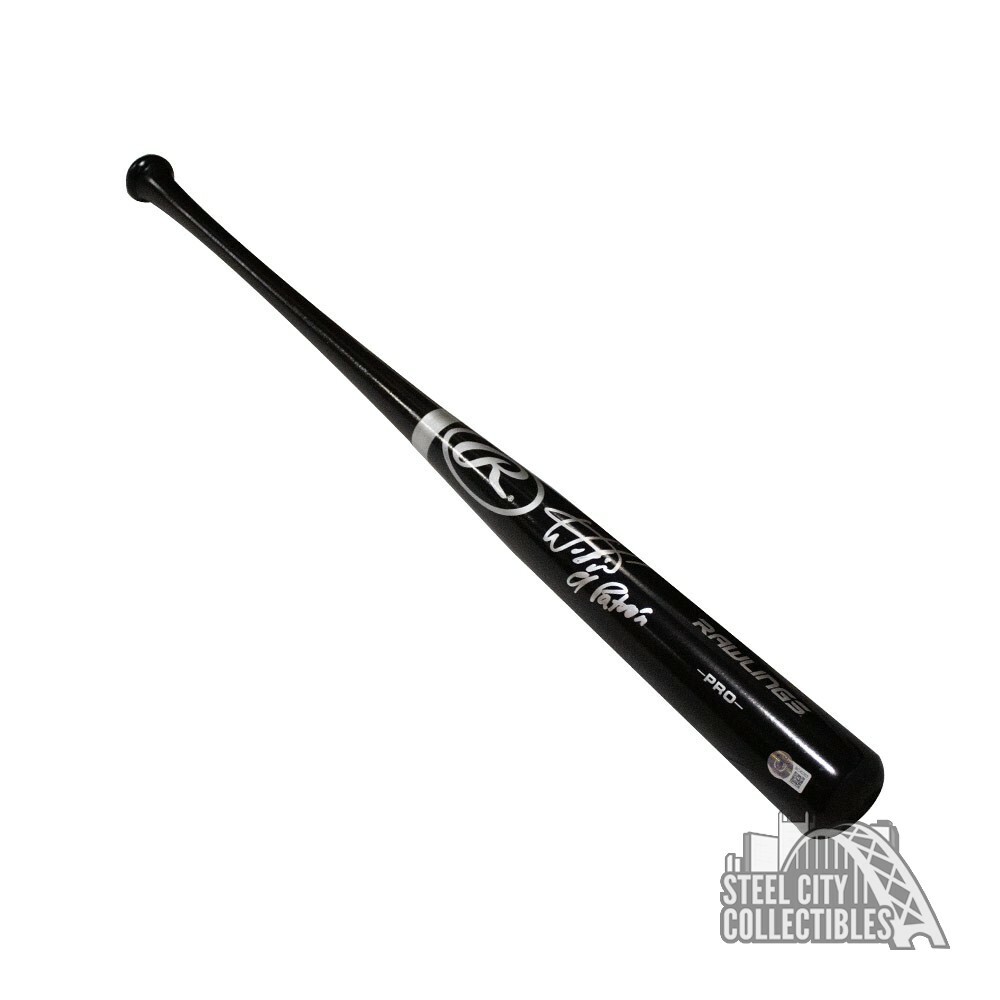 Wander Franco Autographed Signed El Patron Rawlings Black Baseball Bat - BAS COA 