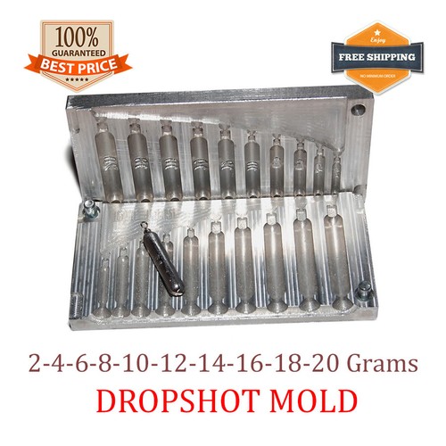 Drop Shot Worm Mold 25pcs/lot Skinny Finesse Lead Drop Shot