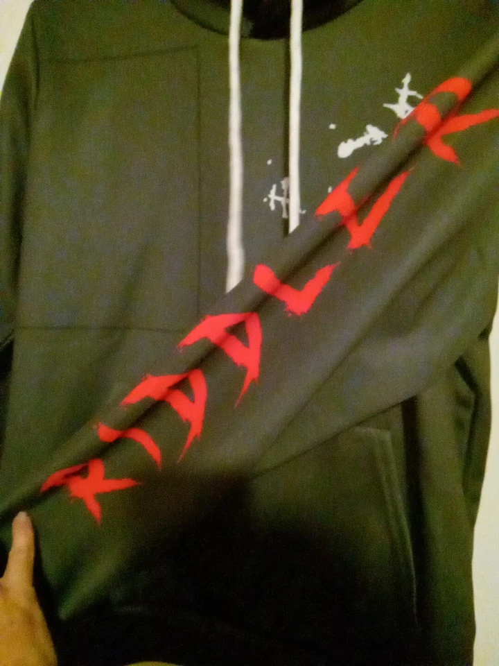 Sudadera con Capucha Riddler Fancy Superhéroe Satinado Poli M Negra  Foto 3 de 4