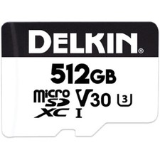 New Delkin Devices 512GB Hyperspeed UHS-I Micro SDXC Card SD Adapter 47196