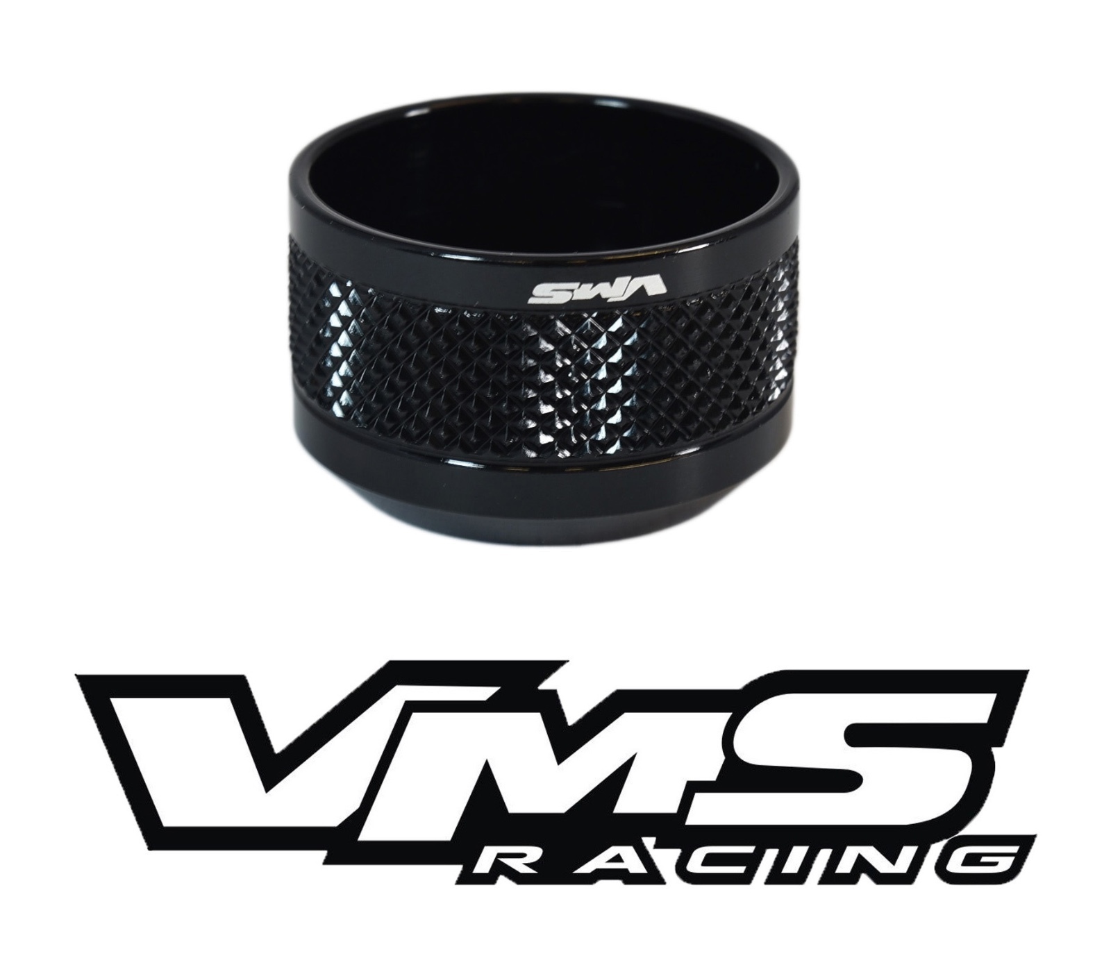 VMS RACING BLACK 10X1.25MM SHIFTER BOOT KNOB REVERSE LOCKOUT ADAPTER