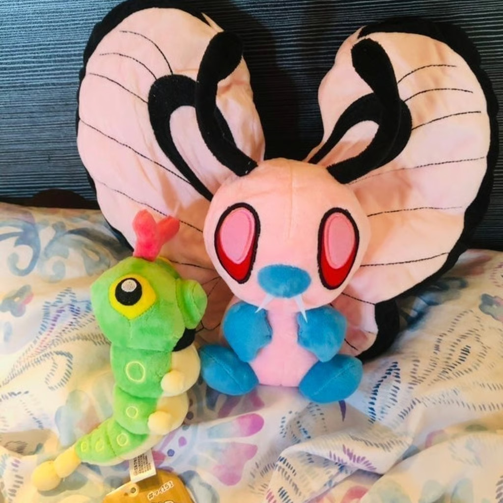 NEW Pokemon Shiny Pink Blue 6in Butterfree Plush Doll 6in Gr