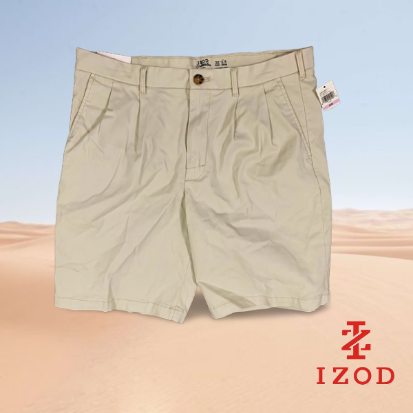 Pleated Chino Saltwater Red Shorts Size 
