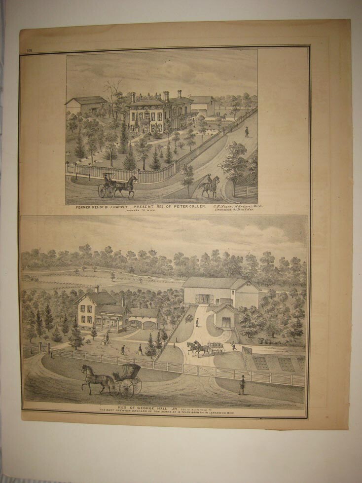 ANTIQUE DEERFIELD CLINTON JASPER BLISSFIELD TOWNSHIP LENAWEE COUNTY