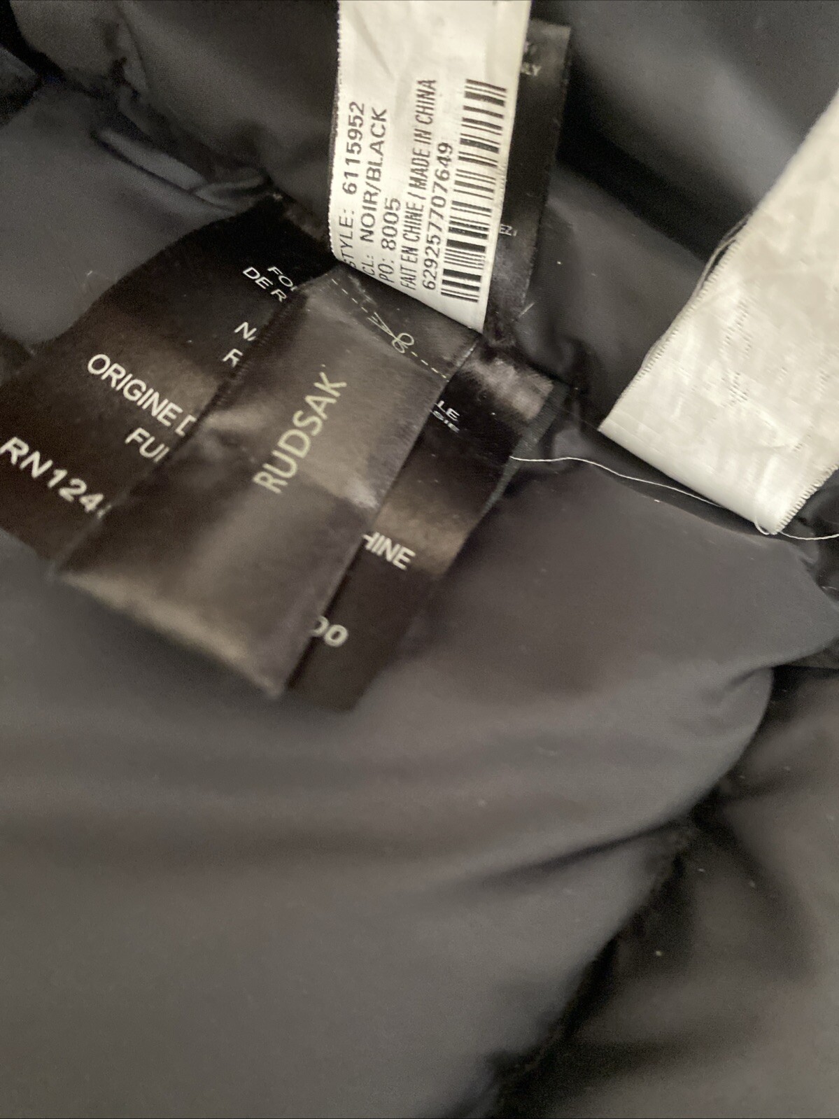 MEN'S RUDSAK CALCOT BLACK DOWN FILLED WINTER LEATHER SLEEVES JACKET - M image 10