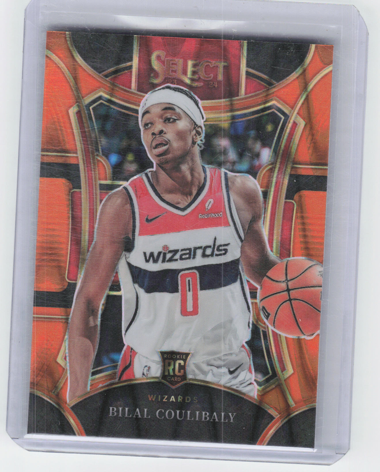 2023-24 Panini Select #304 Bilal Coulibaly Orange Tectonic Prizms