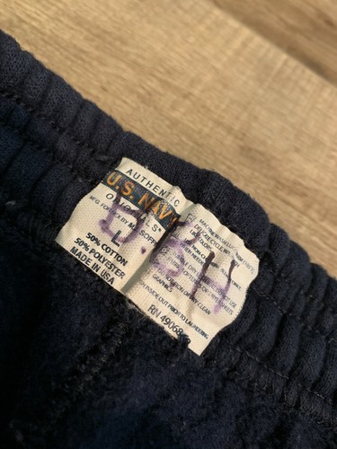 Set of Vintage Navy Sweatpants and Sweatshirt SIZE LARGE MADE IN USA - Picture 10 of 10