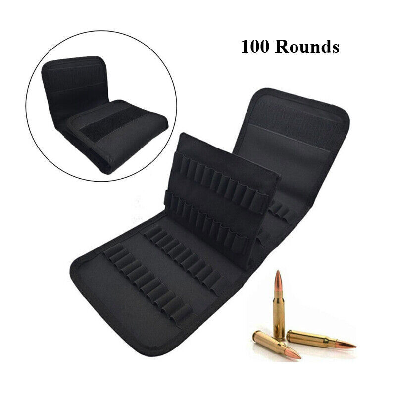 Sac Nylon Pliable .30-06 .308 Sac Tactique Porte-cartouches 12 Coups - Poche Pour Munitions Fusil De Chasse Ou .30-06/.308 CROSSE CUIR
