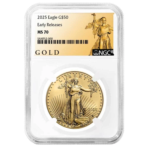 2025 $50 American Gold Eagle 1 oz NGC MS70 ER ALS Label