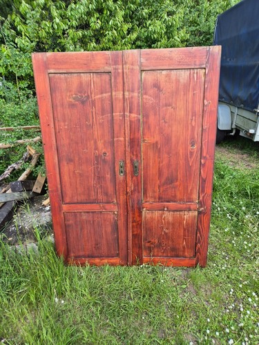 2 alte Türe Schranktüre von antik Barock Schrank zusammen 111,5 cm x 147,5 cm - Bild 2 von 11