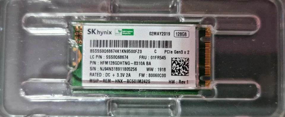 SSS0Q68674 01FR545 GENUINE LENOVO SSD 128GB IDEAPAD L340-15IWL 81LG - Image 3 of 4