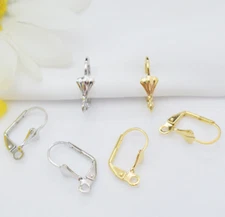 5 Pairs Gold-Filled Leverback Earring Component With Tulip Accent Findings S11