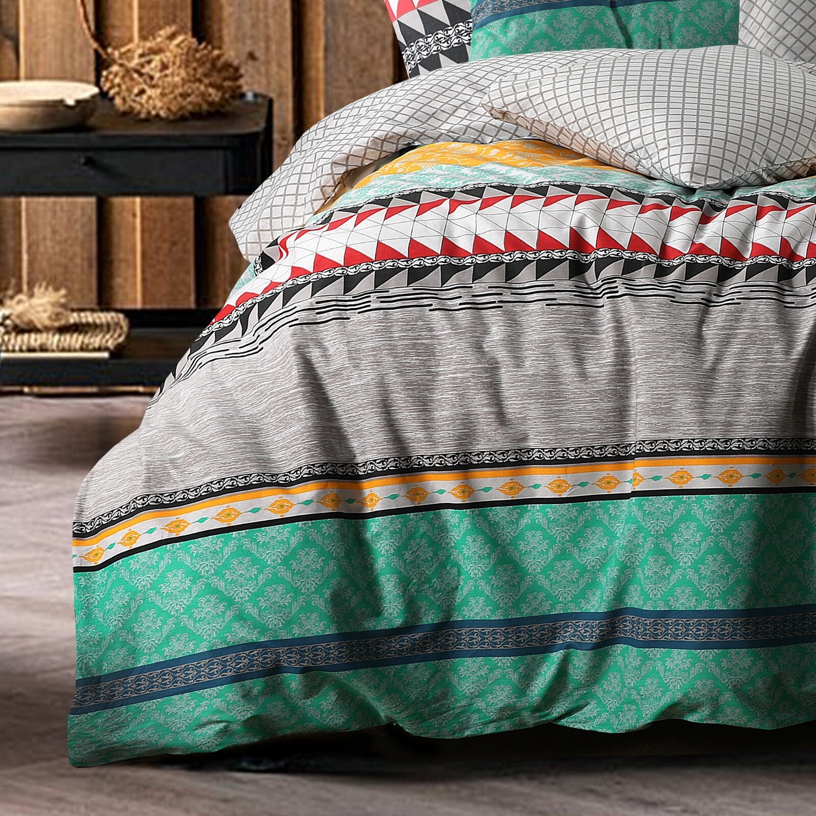 Single Double Queen King Size Duvet Quilt Doona Cover Set Cotton