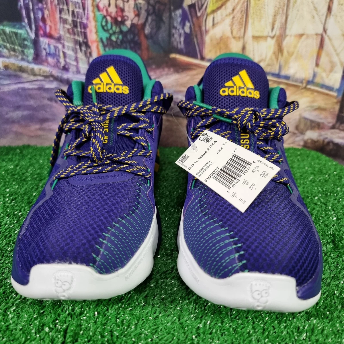 Adidas D.O.N. Issue 2 GCA Purple Men Size 9 Basketball Shoes FW9037 NWT W9