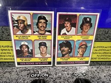 1976 Topps #592 &amp; 599 Rookie Infielders Willie Randolph Pitchers Ron Guidry RC