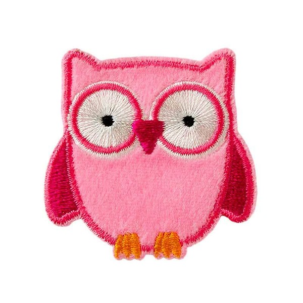 ♥AufbüGler♥BüGelmotiv♥Applikation Patch♥Eule Rosa-Pink Klein ♥AufnäHer ♥Neu♥♥-image